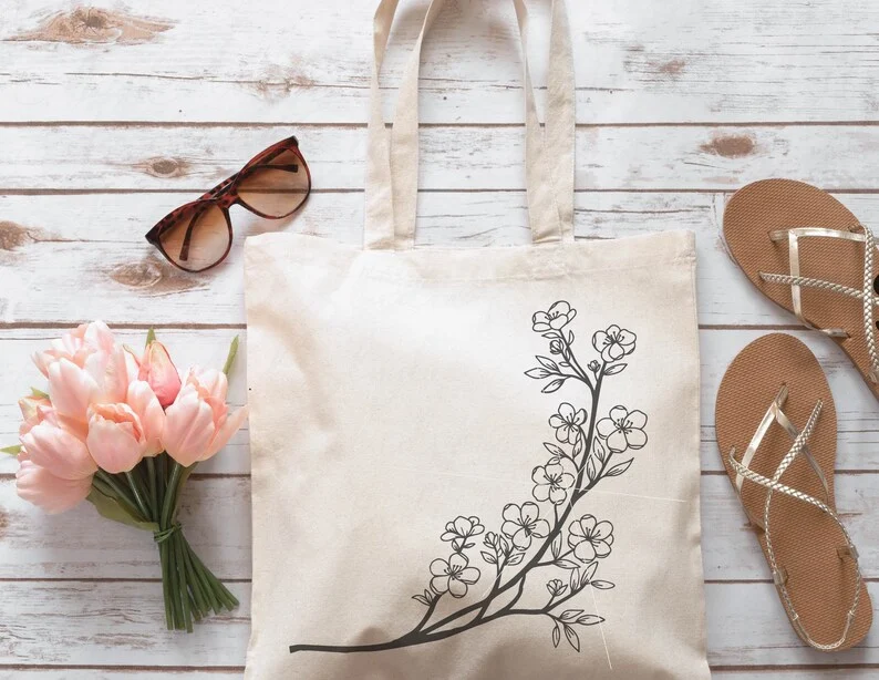 Cherry Blossom SVG, Sakura Flower Clipart, Flowers Svg, Botanical Svg, Sakura Tree Svg, Sakura Branch SVG, Floral SVG - Image 9