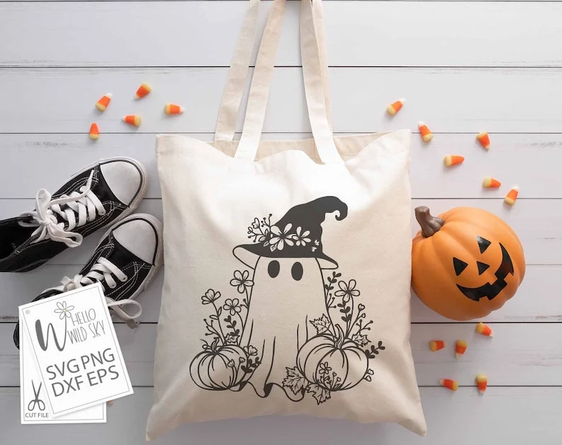 Spooky Ghost, Halloween Svg, Fall SVG, Pumpkins, Leaves SVG, Cute Flower Ghost Svg, Cute Ghost Svg, Flower Ghost Svg, Ghouls - Image 10