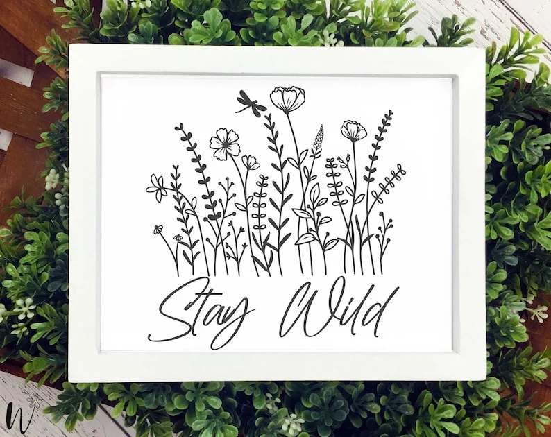 Wildflower Svg Bundle, Minimalist Flower Png, Flower Meadow Svg, Wildflower Clipart, Bouquet SVG, Floral Svg, Minimalist Flower Bouquet