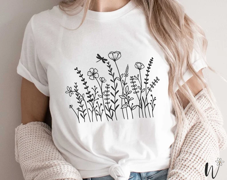 Wildflower Svg Bundle, Minimalist Flower Png, Flower Meadow Svg, Wildflower Clipart, Bouquet SVG, Floral Svg, Minimalist Flower Bouquet - Image 8
