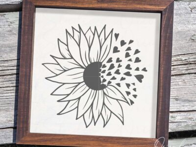 heart sunflower 1