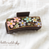Floral Hair Claw Clip, Floral Hair Clip Laser File, Flower Hair Clip svg
