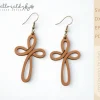 Cross Earring laser cut file