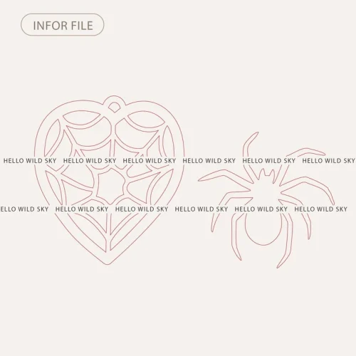 Spider Web Halloween Earrings laser cut design, view 4
