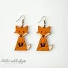 Fox Wood Earring laser cut file
