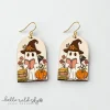 Ghost Reading Books Earrings laser cut file