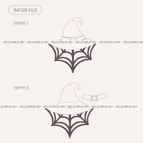 Witch Hat Lace Earrings laser cut design, view 4