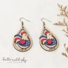 Patriotic Chicken 4th July Earrings laser cut file