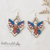 250th Eagle Earrings laser cut file