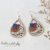 Retro USA 250 Earrings laser cut file
