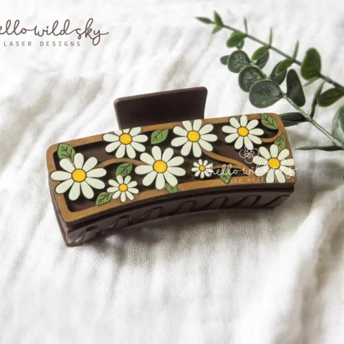 Bloom Hair Clips Collection laser cut design, view 11