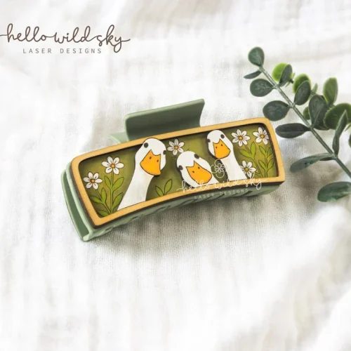 Goose Hair Clip laser cut design, view 5