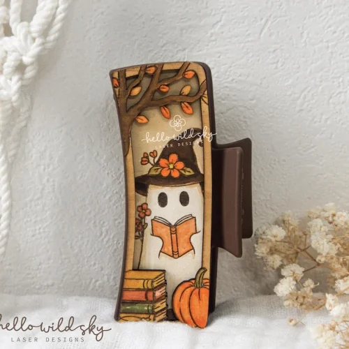 Read Book Cute Ghost Hair Clip laser cut design, view 4