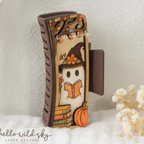 Read Book Cute Ghost Hair Clip laser cut design, view 6