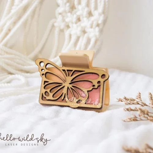 Barrette Butterfly Hair Clip laser cut design, view 4