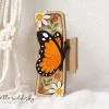 Floral Design Butterfly Hair Clip laser cut file